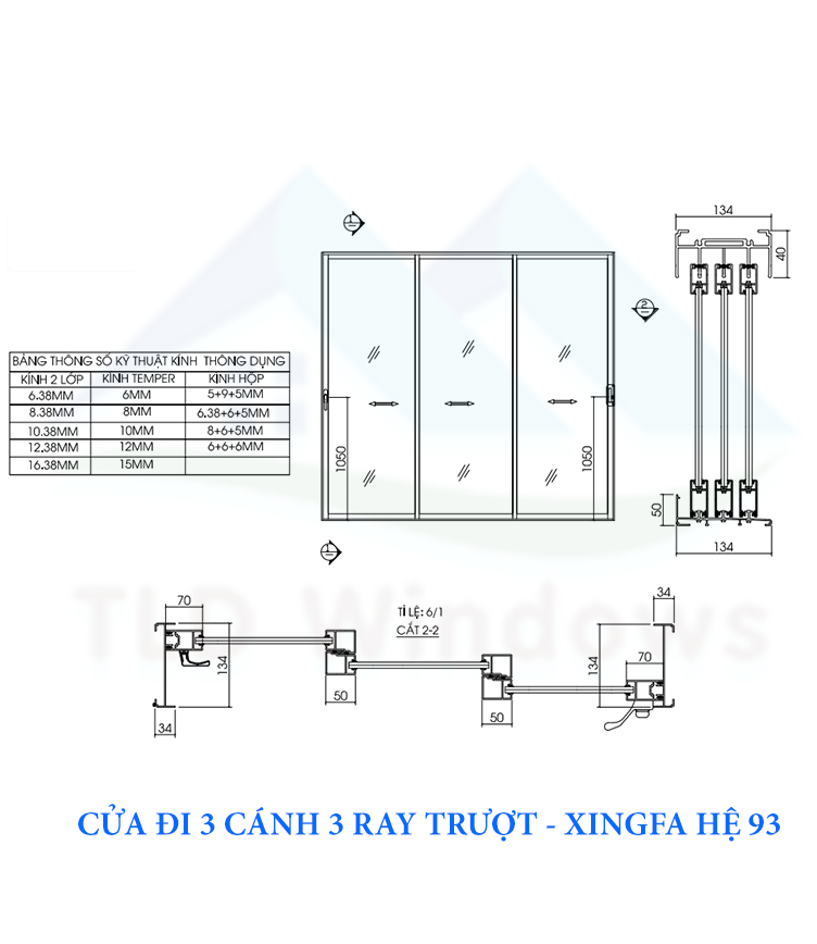 cua-di-mo-truot-3-canh-3-ray-nhom-xingfa