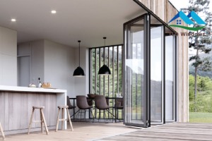 Cửa xếp trượt – Tượng trưng cho “tán – tụ khí linh hoạt” trong kiến trúc hiện đại