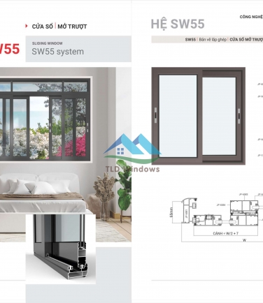 Cửa sổ mở trượt SW55