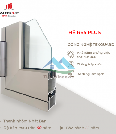 Hệ R65 Plus cửa mở quay