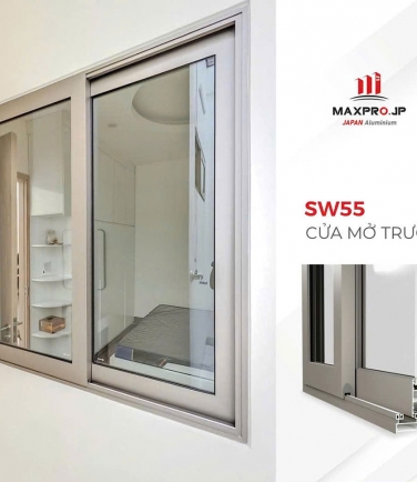 Hệ SW55 cửa sổ mở trượt