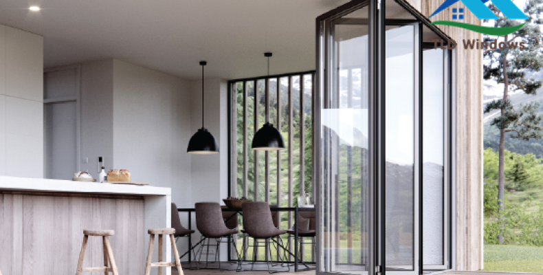 Cửa xếp trượt – Tượng trưng cho “tán – tụ khí linh hoạt” trong kiến trúc hiện đại