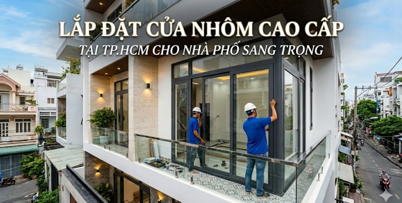 Lắp đặt cửa nhôm cao cấp tại TP.HCM cho nhà phố sang trọng